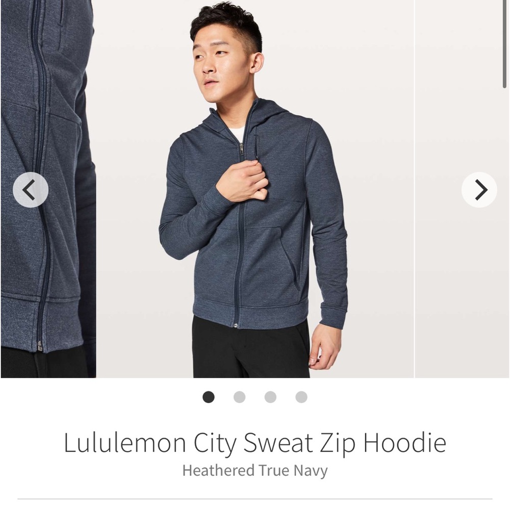 Lululemon 🍋 City Sweat Zip Hoodie Heathered True Navy Size XS Mens